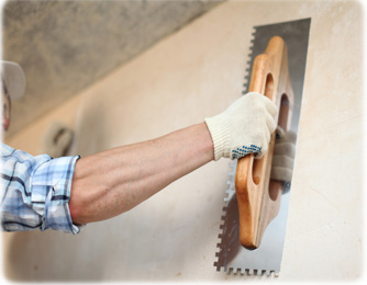 Plastering work in establishment by Uphill Builders Plastering